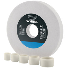 Draper 99569 Aluminium Oxide Bench Grinding Wheel, 150 x 20mm, 80 Grit, White
