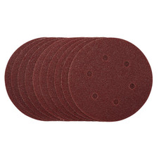 Draper 54887 Sanding Discs, 150mm, Hook & Loop, 40 Grit, (Pack of 10)
