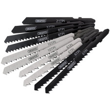 Draper 81736 Assorted HSS & HCS Jigsaw Blade Set (10 Piece)