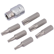 Draper Expert 83561 TX-STAR Bit and Bit Holder Set, 3/8" Sq. Dr. (7 Piece)