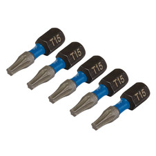 Draper Expert 05492 TX-STAR Impact Screwdriver Bits, T15 x 25mm, 1/4" Hex (Pack of 5)