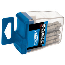 Draper 34221 Assorted Insert Bits in Plastic Storage Case, 1/4" Hex (15 Piece)