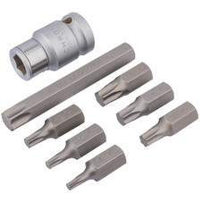 Draper Expert 83562 TX-STAR Bit Set, 1/2" Sq. Dr. (8 Piece)