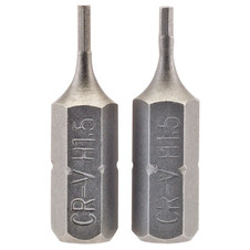 Draper 63944 Hexagonal Insert Bit, 1.5mm, 1/4" Hex, 25mm Long (Pack of 2)