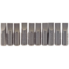 Draper 64034 Plain Slot Insert Bit, 6.5mm, 1/4" Hex, 25mm Long (Pack of 10)