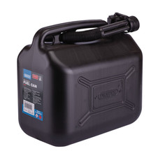 Draper 09058 Plastic Fuel Can, 10L, Black
