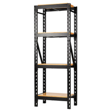 Bunker 32488 21 Piece Modular 4 Tier Racking with Hardwood Shelving, 750mm