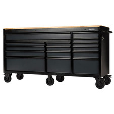 Bunker 27242 15 Drawer Workbench Roller Tool Cabinet, 72", Grey