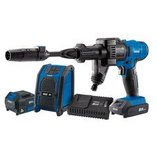 Draper D20 94796 20V Pressure Washer, D20 20V Wireless Speaker, 1 x 2.0Ah, 1 x 3.0Ah, 1 x Fast Charger