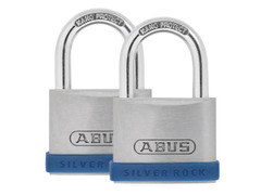 ABUS 40mm Silver Rock 5 Padlock Twin Pack