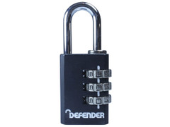 DEFENDER DFCOMBI30 Black Die-Cast Combination Padlock 30mm - DEFCOMBI30 - main image