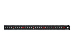 Faithfull Matt Black Stainless Steel Measuring Rule 300mm