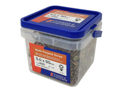 ForgeFix MPS550YT Multi-Purpose Pozi Compatible Screw CSK ST ZYP 5.0 x 50mm Tub 600