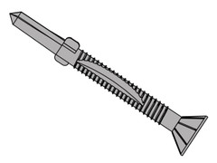 ForgeFix TFCUWWSD5585H TechFast Timber to Steel CSK/Wing Screw No.5 Tip 5.5 x 80mm Box 100