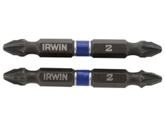 Irwin 1923409 Impact Double-Ended Screwdriver Bits Pozi PZ2 60mm (Pack 10)