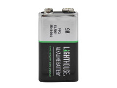 Lighthouse 6LR61 9V LR61 Alkaline Battery 1100 mAh (Single Pack)