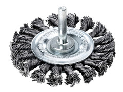 Lessmann 417.168 Knotted Wheel Brush with Shank 75 x 12mm, 0.35 Steel Wire