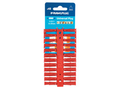 Rawlplug R-U1-RED-48-C Red UNO Plugs 6 x 28mm (Card 48)