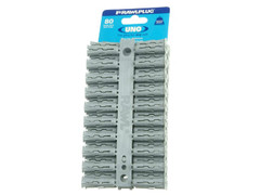 Rawlplug R-U1-GRY-80-C Grey UNO Plugs 10 x 36mm (Card 80)