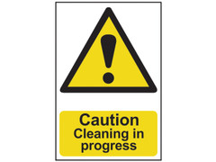 Scan 1114 Caution Cleaning In Progress - PVC Sign 200 x 300mm