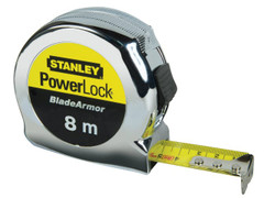 Stanley 0-33-527 PowerLock BladeArmor Pocket Tape 8m (Width 25mm) (Metric only)