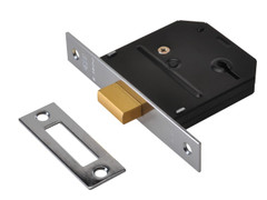 Union Y-ES-DL-PB-2.5 ES-DL Essentials 3 Lever Mortice Deadlock Polished Brass 65mm 2.5in Visi