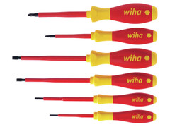 Wiha 25477 SoftFinish electric SL/PZ Screwdriver Set, 6 Piece