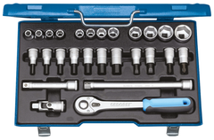Gedore 6139750 19 IMU-10 Socket wrench set 1/2", 27 pieces, hexagonal, 10-30 mm