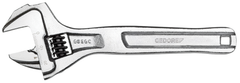 Gedore 2668831 60 S 6 C Open-ended spanner 6", adjustable, chrome-plated
