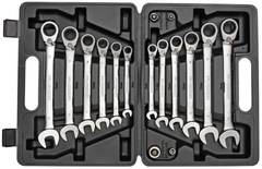 Gedore 3300060 R07203016 Ratchet wrench set a/f 8-19 mm 16 pieces