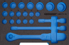 Gedore 2836017 EI-1100 CT1-19 Foam module 1/2 L-BOXX 136 empty
