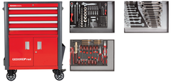 Gedore 3301689 R22041004 Tool set in workshop trolley WINGMAN red 129 pieces