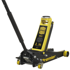 Sealey 3040AY Premier Low Profile Trolley Jack with Rocket Lift 3 Tonne - Yellow