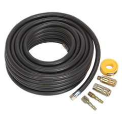 Sealey AHK01 Air Hose Kit with Connectors 15m x 8mm
