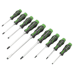 Premier AK4941HV Hammer-Thru Screwdriver Set 9pc - Hi-Vis Green