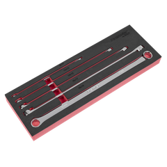 Sealey AK63110 Premier Extra-Long Double End Ring Spanner Set in EVA Foam Tray 5pc