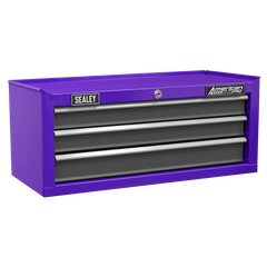 Sealey AP22309BBCP American Pro Mid-Box Tool Chest 3 Drawer - Purple/Grey