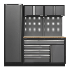 Sealey APMSSTACK10W Superline Pro Storage System with Pressed Wood Worktop 1.96m