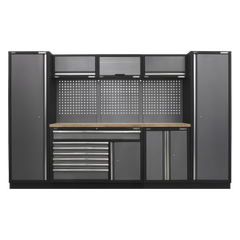 Sealey APMSSTACK13W Superline Pro Storage System with Pressed Wood Worktop 3.24m
