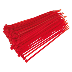 Sealey CT20048P100R Cable Tie 200 x 4.4mm, Red - Pack of 100
