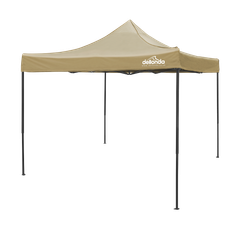 Dellonda DG130 Premium 3 x 3m Pop-Up Gazebo, PVC Coated, Water-Resistant Fabric, Supplied with Carry Bag, Rope, Stakes & Weight Bags - Beige Canopy