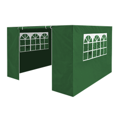 Dellonda DG144 Premium Side Walls/Doors/Windows for Gazebo/Marquee, Fits 2 x 2m Models - Dark Green