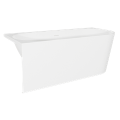 Baridi DH423 Left-Hand Corner Slim Rim Bath with Overflow System 150cm - Gloss White