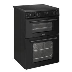 Baridi DH429 60cm Freestanding Cooker with 99L Double Cavity & Ceramic Hob - Black