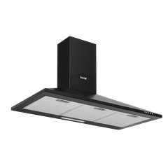 Baridi DH59 Cooker Hood, Chimney Style with Carbon Filters 90cm - Black