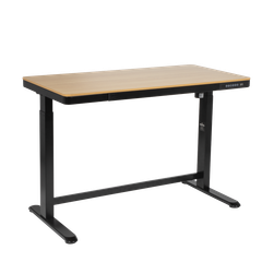 Dellonda DH65 Single Motor Ultra-Quiet Electric Desk with Control Panel, USB Port & Drawer - Oak Desktop