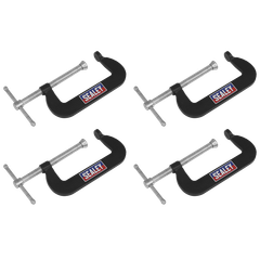 Sealey GCC02 Junior C-Clamp Set 76 x 35mm 4pc