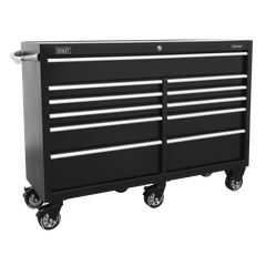 Premier PTB143011 Heavy-Duty Extra-Wide Rollcab 11 Drawer 1430mm - Black