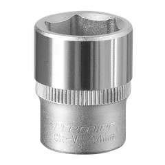 Sealey S1414 Premier Socket 1/4"Sq Drive 14mm