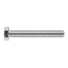 Sealey SS14100 8.8 Zinc Plated HT Setscrew M14 x 100mm, DIN 933 - Pack of 10